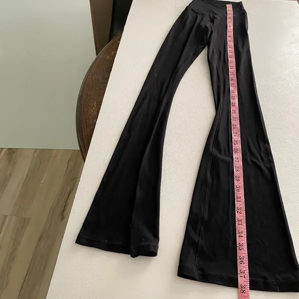 OFFLINE By Aerie Black Flare Yoga Pants XXS High Rise Y2K Athleisure - Image 7
