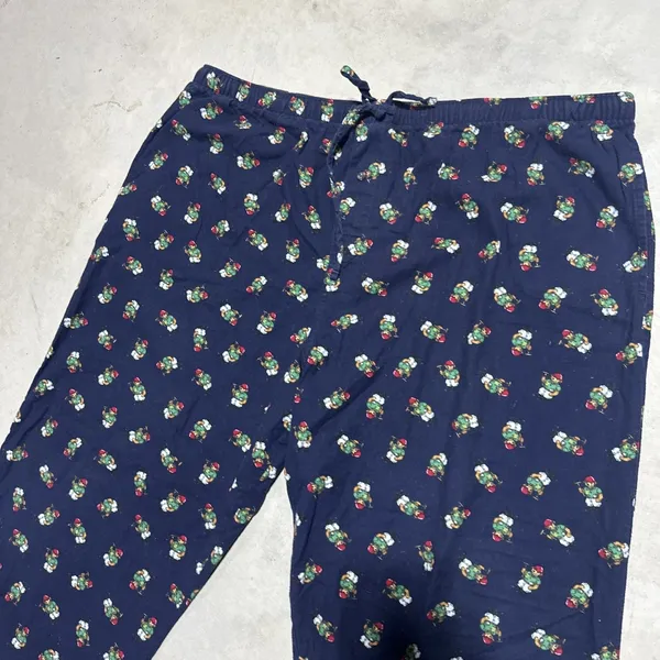 VTG Men's POLO by RALPH LAUREN SZ XL POLO BEAR AOP COTTON LOUNGE PAJAMA PANTS - Image 2