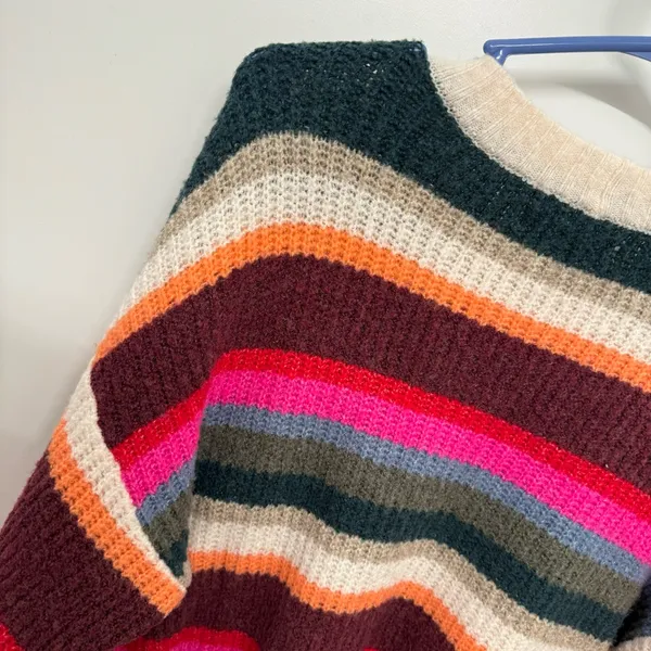 American Eagle Rainbow Striped Sweater - Image 5