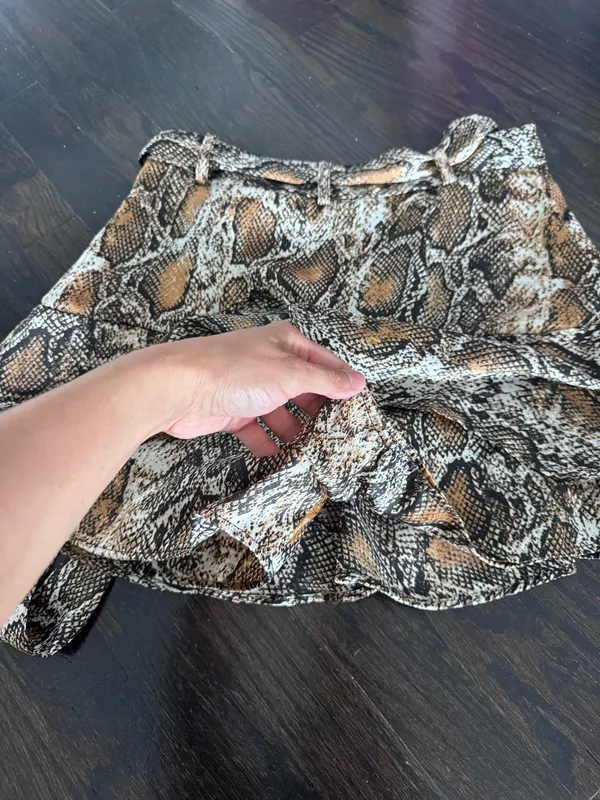 ZARA Snake Print Skirt - Image 7