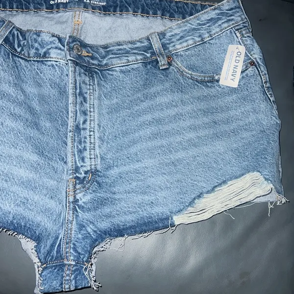 OLD NAVY High-Waisted OG Straight Ripped Jean Size 22 - Image 5