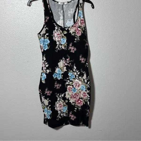 Papaya Women black Party Sleeveless floral Bodycon dress size‎ small - Image 2