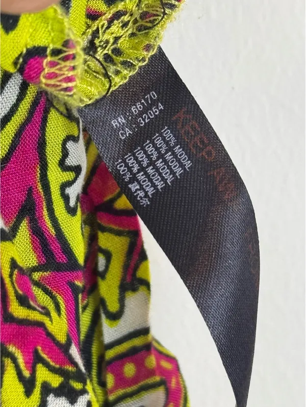 By Anthropologie Flounced Maxi Lounge Dress Citron Paisley Modal M Boho - Image 10