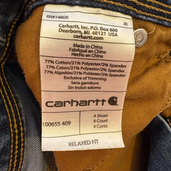 Carhartt Relaxed Fit Blue Denim Bootcut Jeans Size‎ 4 Short - Image 9