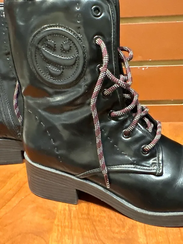 Sam & Libby Black Lace-Up Combat Ankle Boots Size 8 - Image 9