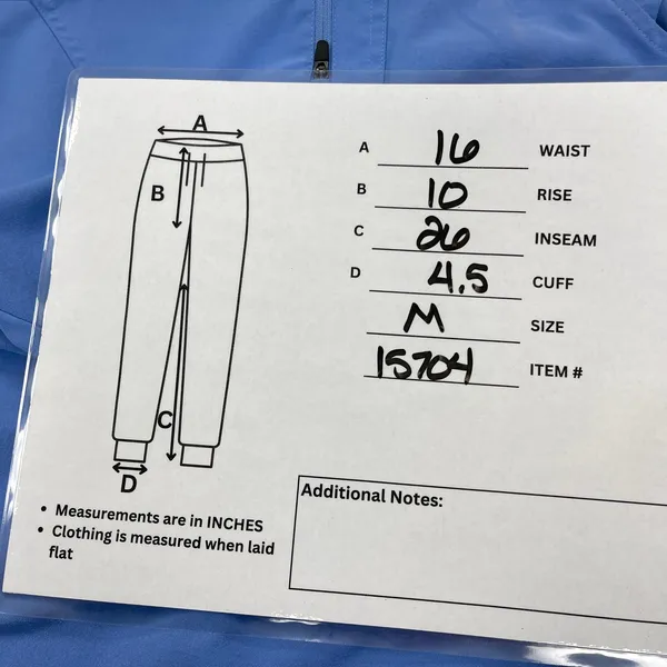 FIGS Zamora Jogger Scrub‎ Pants Women Medium Blue Stretch Minimal Healthcare - Image 12