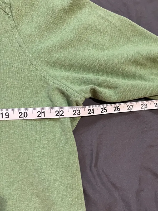 Coldwater Creek Sweater Women XL Green Fleece 1/4 Zip Pullover Pocket 3/4 Sleeve - Image 3