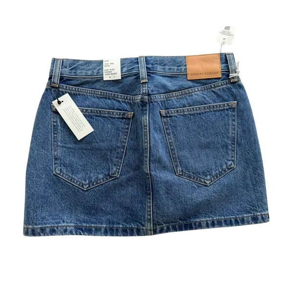 Aritzia Denim Forum ‘90s Ricci Micro Denim Skirt NEW Size 25 Kiss n Tell Bleu - Image 4