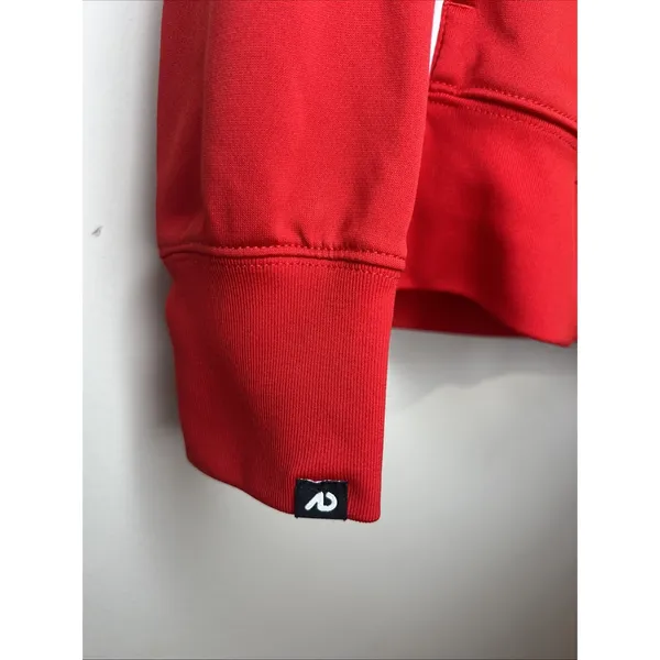 Nike The Athletic Dept Women's Large Red Full Zip Track Jacket White Piping - Image 8