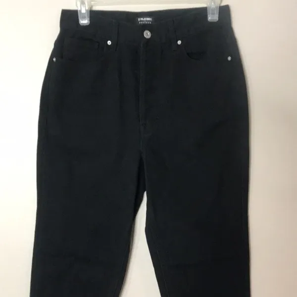 Playboy by pac-sun black button fly high waisted denim jeans size 27 cute‎ - Image 4