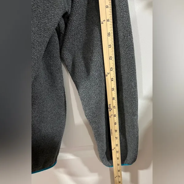 Patagonia Synchilla Snap-T Fleece Pullover Women’s XL Gray Teal Classic Logo - Image 8