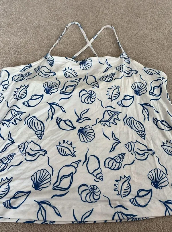 NWOT Auden Pajama Top Blue Size M - Image 3