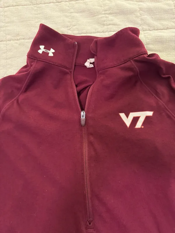 Under Armour Virginia Tech Burgundy Athletic Pullover  - Image 2