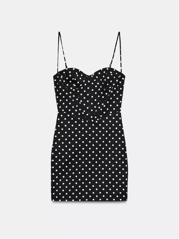 Nwt Zara Polka Dot Strappy Mini Dress Size Xs - Image 5