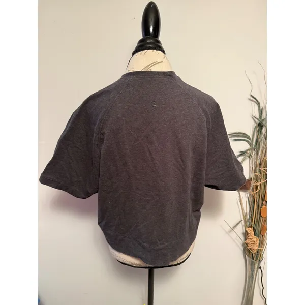Lululemon Athletica Charcoal Grey Cropped Sweatshirt Pullover Size 6‎ - Image 3