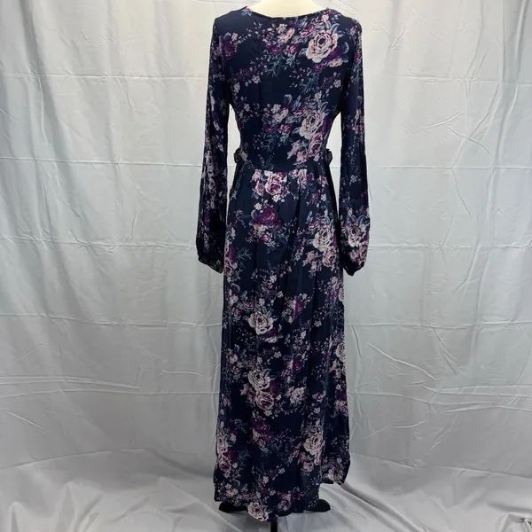 Altar’d State Boho Maxi Dress M Floral Navy Empire Waist Fairy Whimsgoth - Image 6