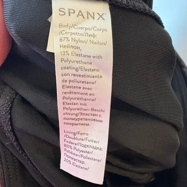SPANX Faux Leather Moto Leggings Black High Waist Size‎ Medium - Image 7