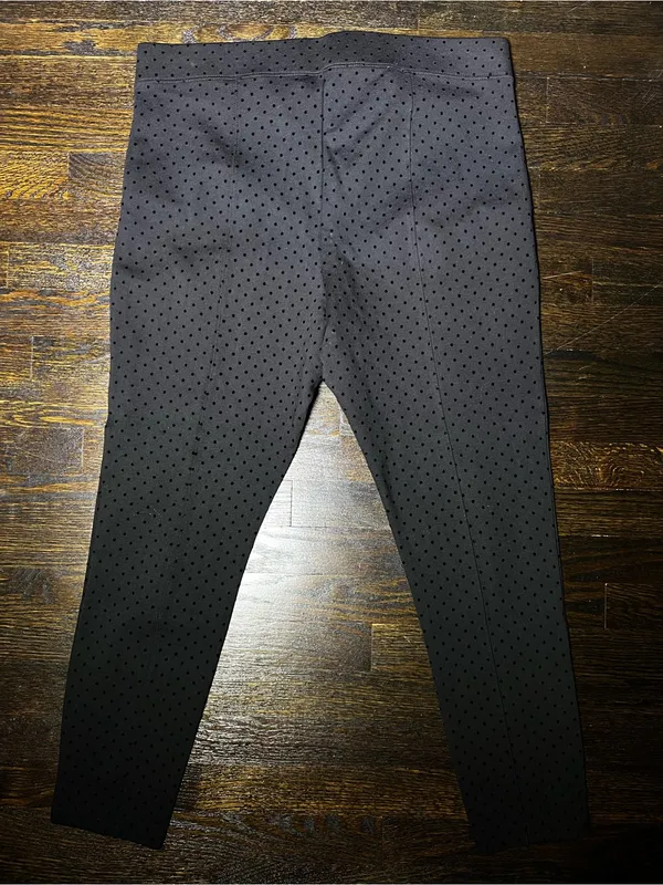 Old Navy Stevie Flocked Black Dot Skinny Leg Pants Size XL - Image 5