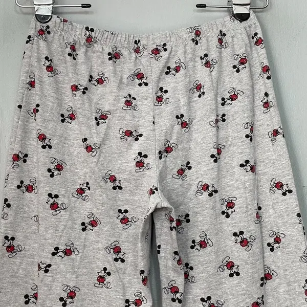 Disney Mickey Mouse Juniors Size Medium Gray Pajama Lounge Pants Novelty Sleep - Image 4
