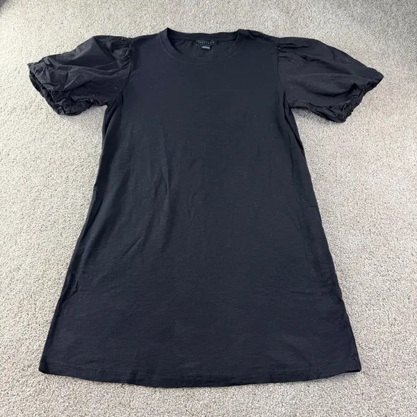 Sanctuary‎ Dream State Mini Dress Black Puff Sleeve Casual Cotton Shift Womens L - Image 9