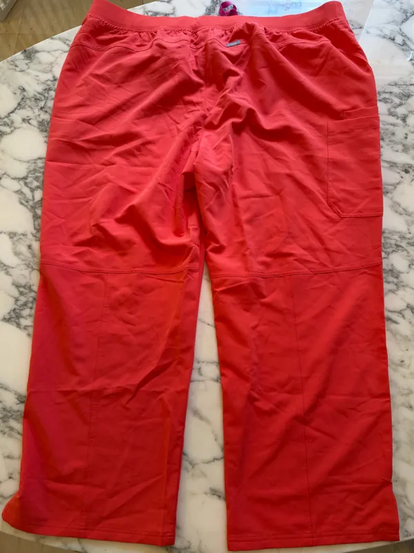 NWT Figs Kade Cargo Pants Womens 5XL Orange Scrubs Purple Drawstring - Image 9