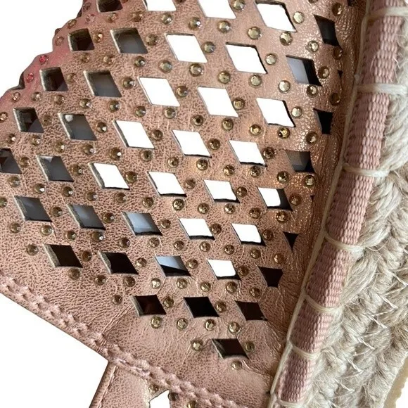 Catherine Malandrino Size 6 Melchior Espadrille‎ Slip On Loafers Rose Gold NWT - Image 9