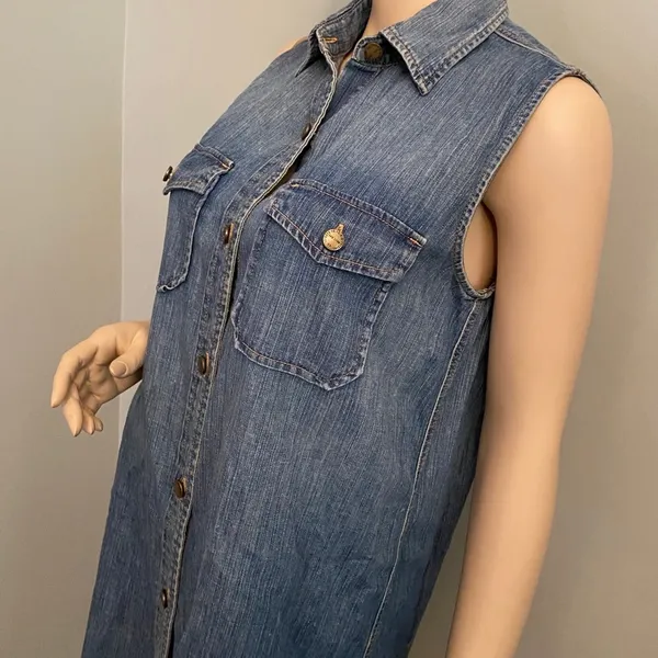 Current‎ Elliott 100% Cotton Jean Tank dress - Image 2