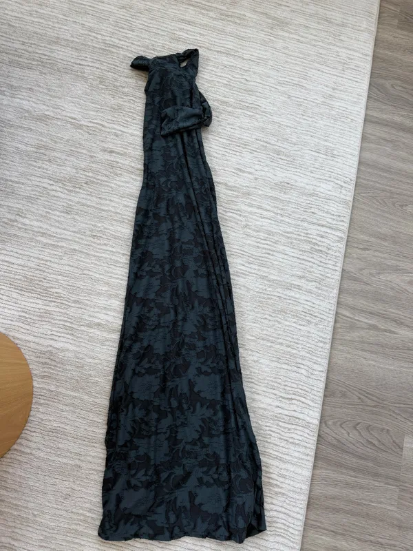 Blue Halter Neck Tie Maxi Dress - Image 4