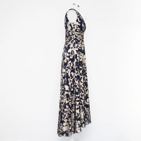 Betsy & Adam - Foil Print Sleeveless Mesh Gown‎ - Image 3