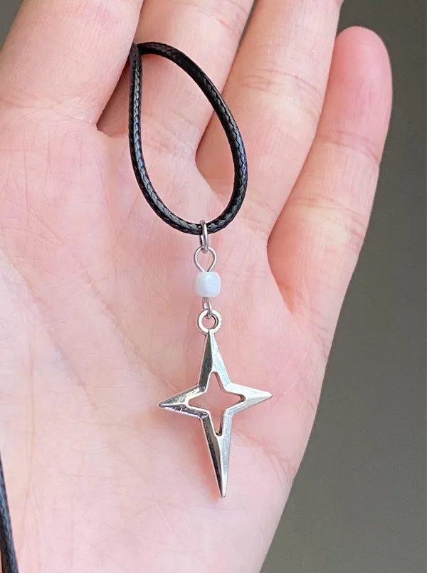 Handmade grunge y2k street sparkle necklace💫🌀 - Image 5