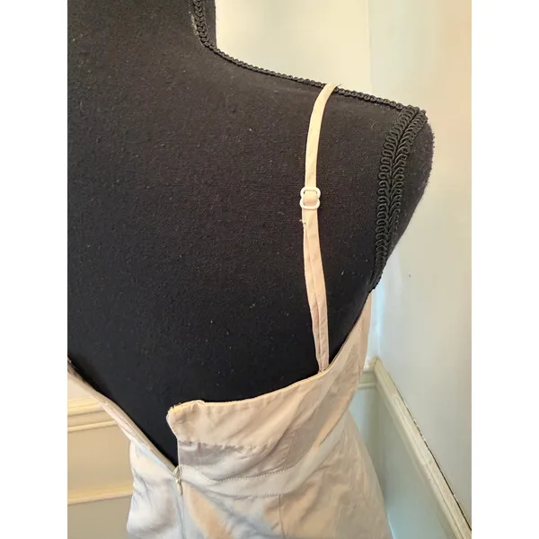 Vintage J.Crew Emma 100% Silk Faille Convertible Strapless Dress with Waist Bow - Image 5
