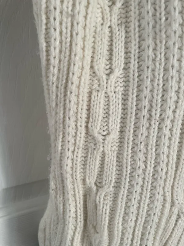 Women’s St John’s Bay Cream Zip Up Sweater Cardigan Size Small Petite - Image 3