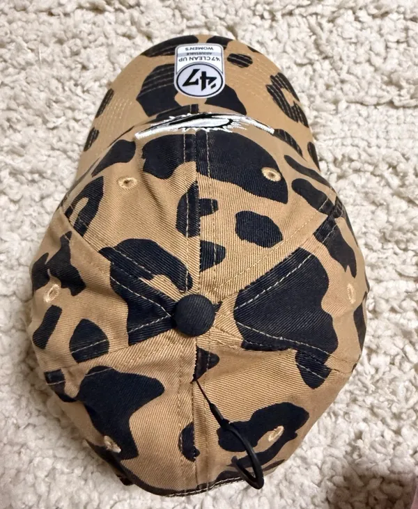 ’47 Brand Miami Dolphins Women's leopard print Clean Up Adjustable Hat - Image 5