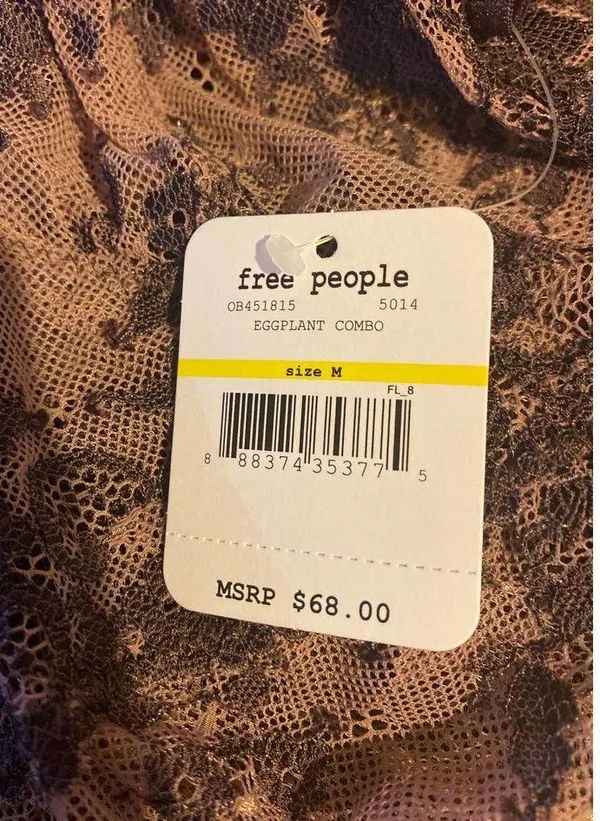 Free People Lace Bodysuit Too Cute to Handle Plunge Lingerie Sexy, Purple Medium - Image 8