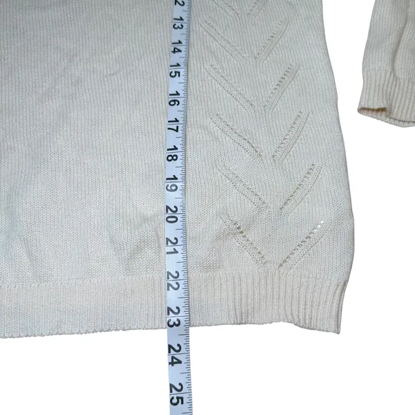 Lulus Cream Knit‎ Sweater Women's Small Long Sleeve Round Neck Casual - Image 8