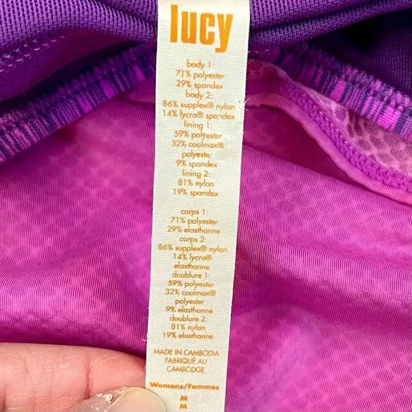 Lucy Feel The Beat Strappy Singlet Tank Top Medium Pink - Image 5