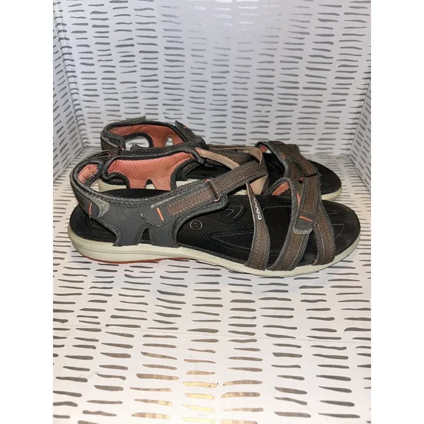 ECCO Offroad Womens Gray Brown Strappy‎ Sport Hiking Sandals Size 41 10-10.5 - Image 5