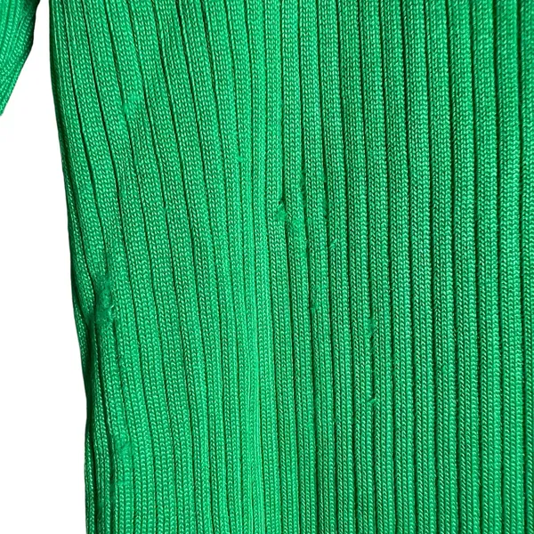 Lauren Ralph Lauren Green Collared Polo Ribbed Knit Cardigan Sweater Size M - Image 8