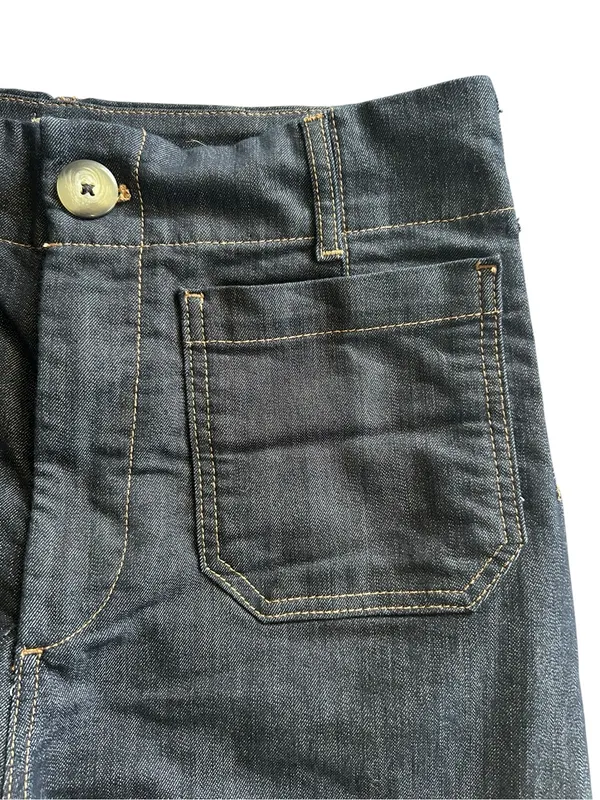 Maeve Colette High-Rise Wide-Leg Cropped Jeans Dark Denim Size 29 - Image 10