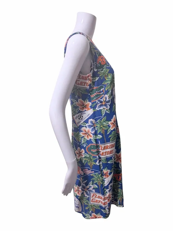 VTG Reyn Spooner Florida Gators Hawaiian Print Shift Dress Size Small - Image 2