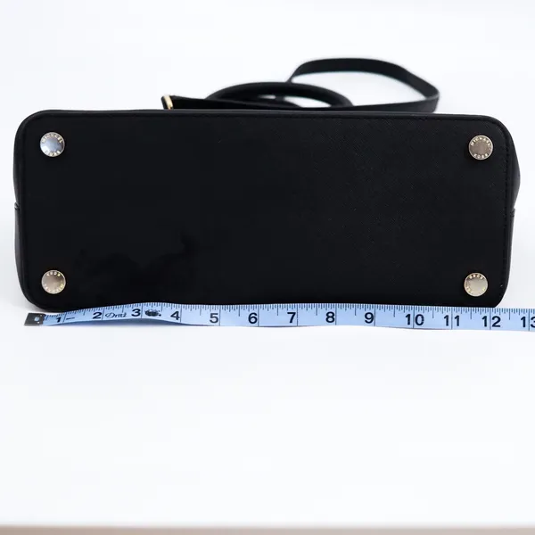Michael Kors Cindy‎ Dome Satchel Womens L Black Saffiano Leather Crossbody Bag - Image 8