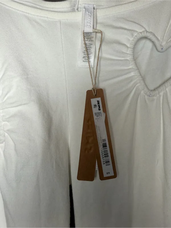 Skims cotton Jersey heart leggings white. NWT - Image 5