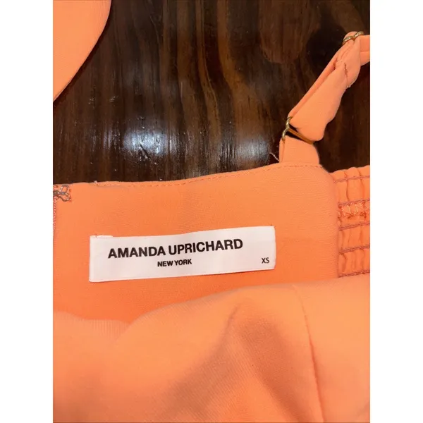 AMANDA UPRICHARD Bethany Skort Romper In Bright Orange Guava Size XS (0-2), $260 - Image 4