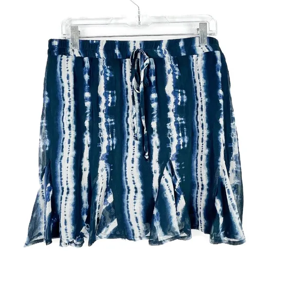 NWT Francesca's Trixxi Eva Tie-Dye Godet Skirt Mini Blue Size XL NEW L2414 - Image 2