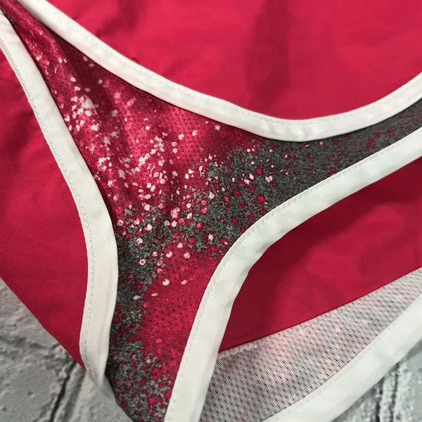 Nike Dri Fit Pink Galaxy Athletic Shorts size Medium Pink Gray White - Image 4