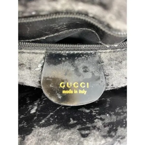 GUCCI Vintage Black Smooth Leather Shoulder Bag - Image 10