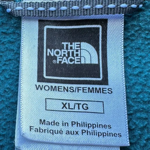 The North Face Teal Hooded Zip Fleece Jacket TKA 100 Sz XL - Image 10