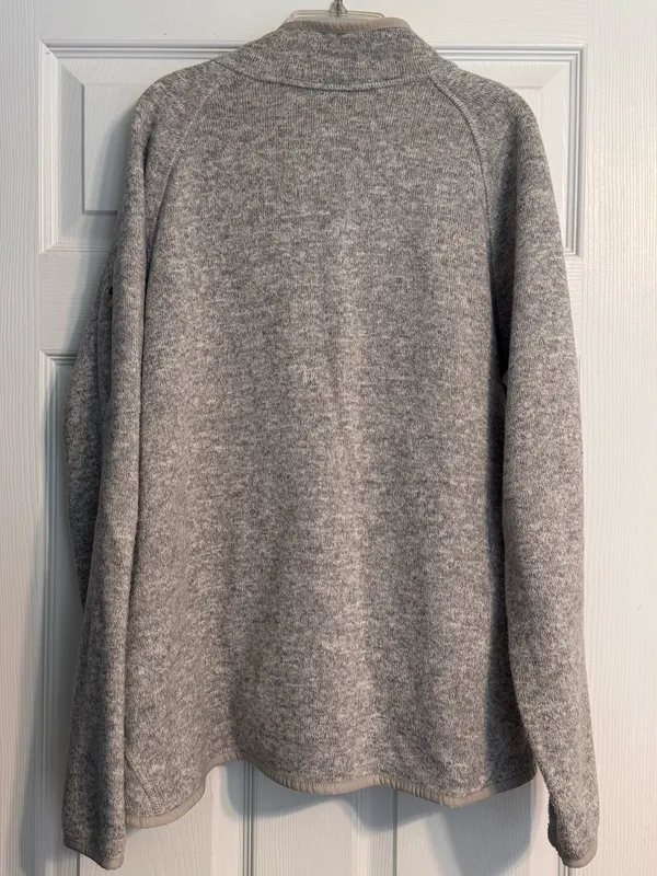 Women’s Eddie Bauer Heather Gray Full Zip Outdoor Cozy Teddy Fleece Jacket Sz XL - Image 2