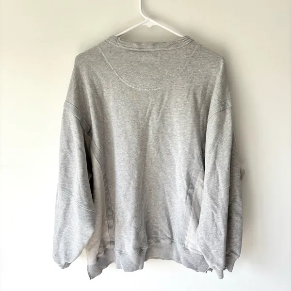 Aerie Gray Oversized Crewneck Sweatshirt Athleisure Loungewear Cozy - Image 9
