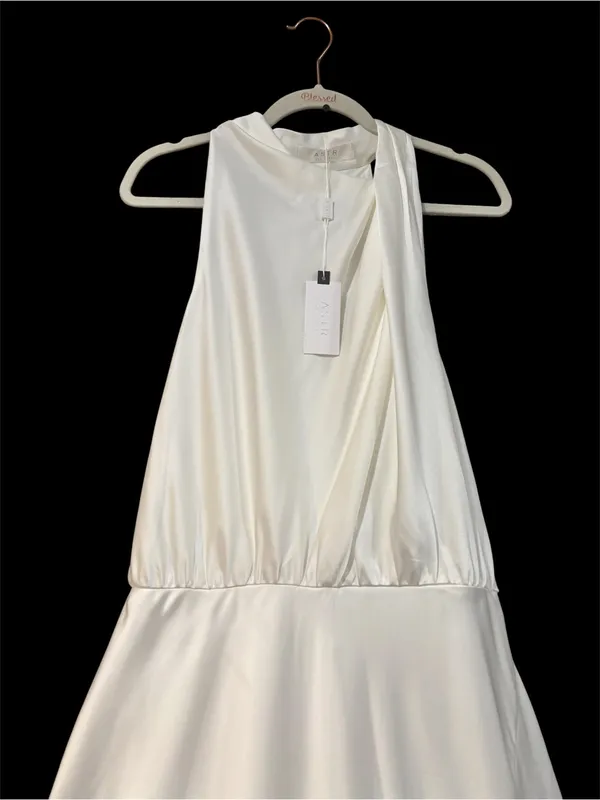 ASTR the Label Jelyn Satin Midi Dress | Ivory | L | NWT - Image 6